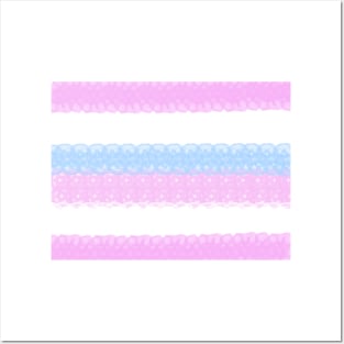 Spirograph Patterned Bigender Flag Posters and Art